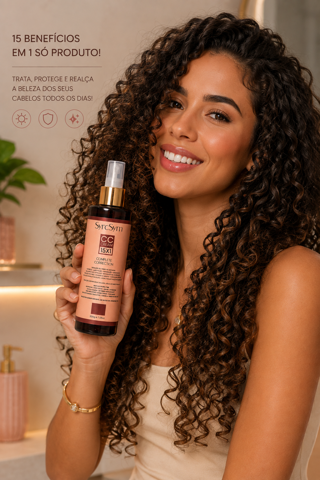 CC Cream Syrcsym 15x1 - 200ml - Crema de acabado con protección solar para el hogar 