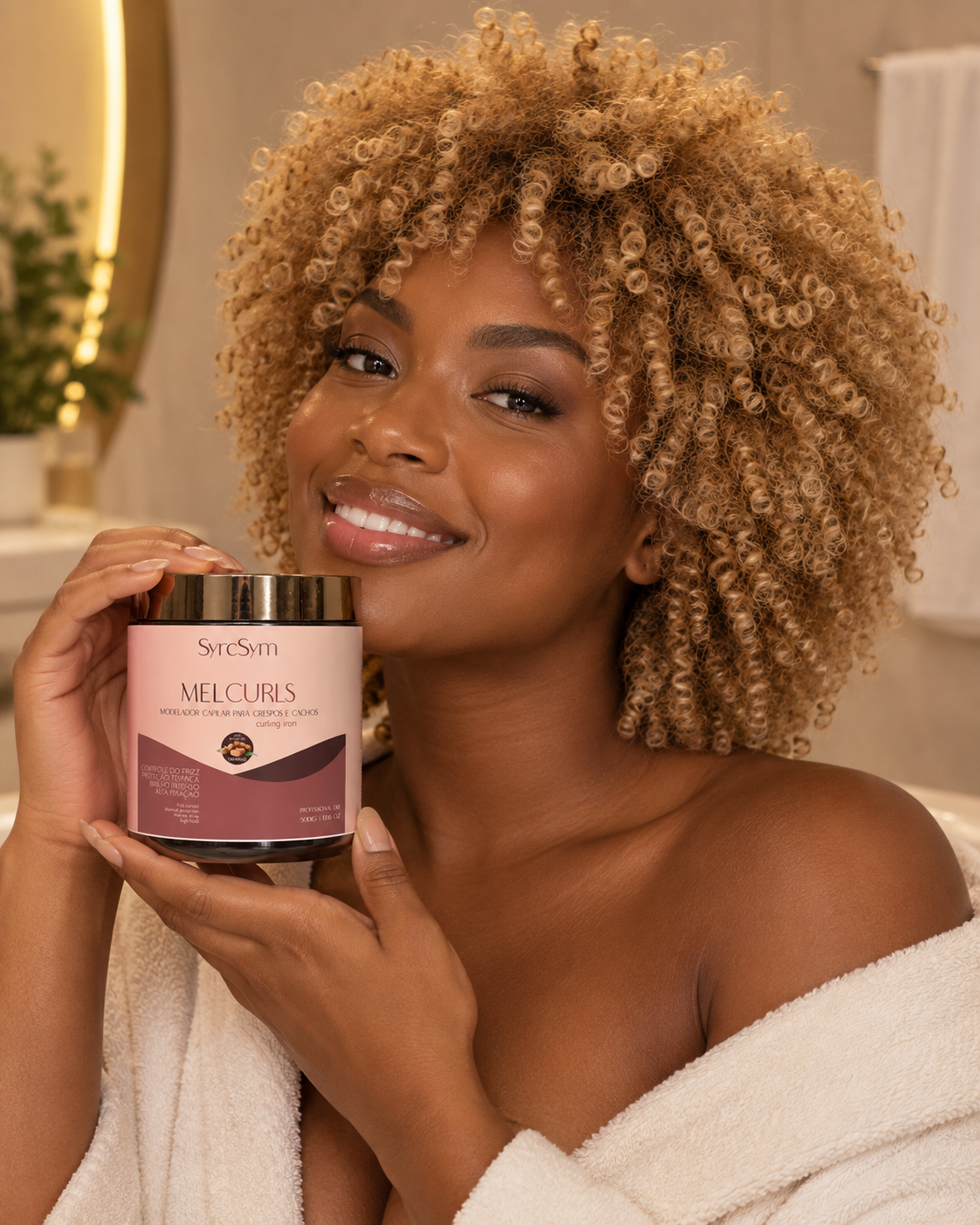 Mel Curls Modelador Capilar para Crespos e Cachos - 500g (Para curvaturas 3C ao 4C)