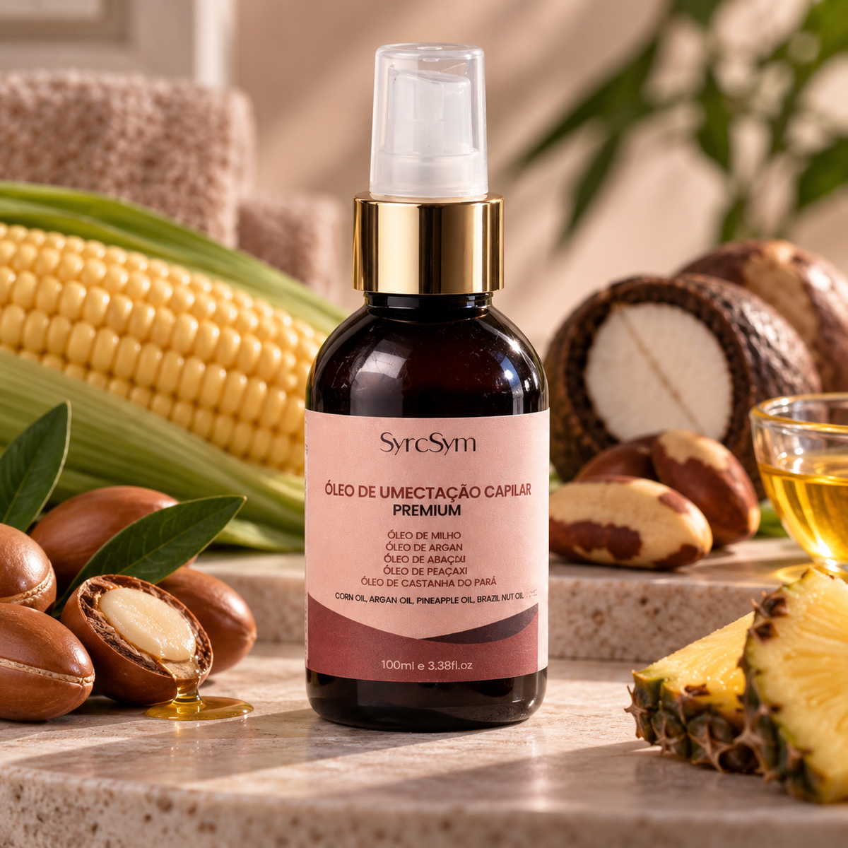 Óleo de Umectação Capilar "5 ativos profundos" • 100ml (Para todo tipo de cabelo)