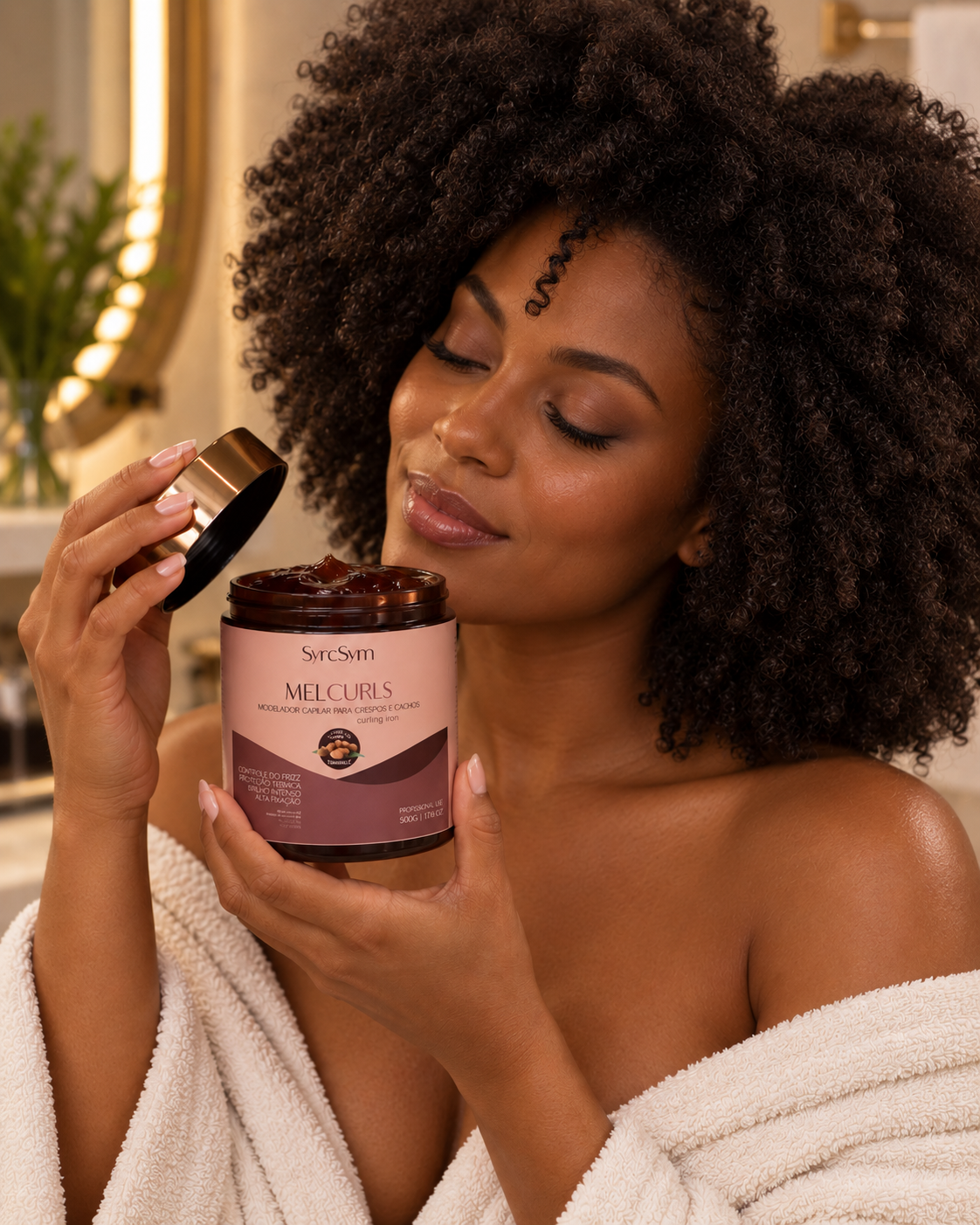 Mel Curls Modelador Capilar para Crespos e Cachos - 500g (Para curvaturas 3C ao 4C)