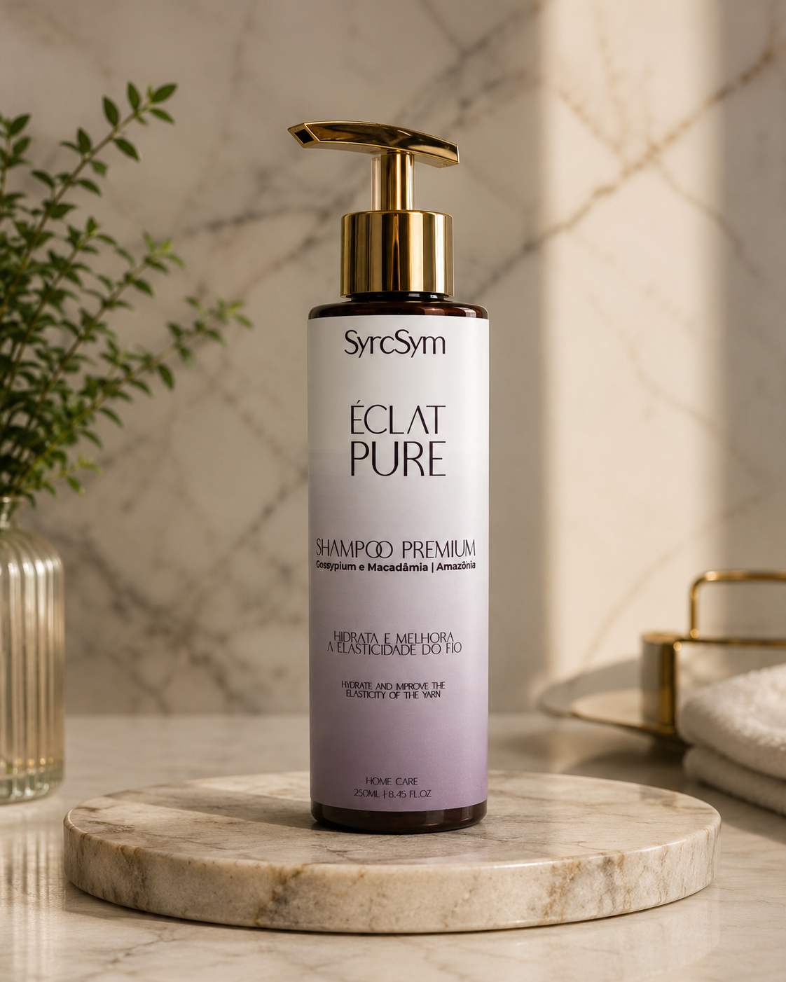 Premium Éclat Pure Shampoo "Hydrates and improves hair elasticity" - 250ml 