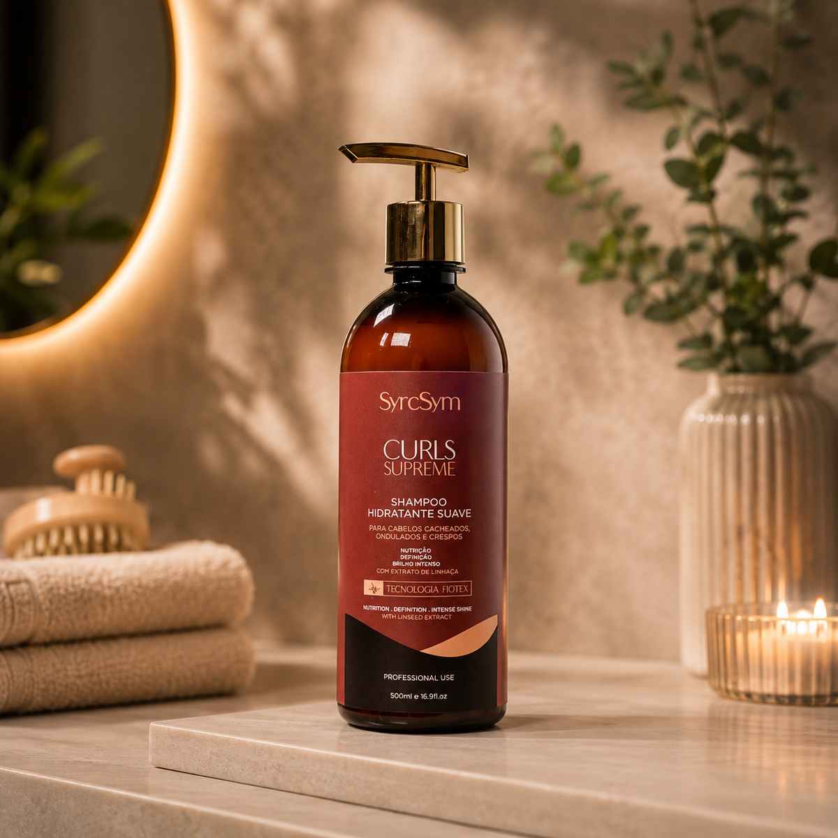 Champú hidratante Curls Supreme con tecnología Syrcsym FioTex - 500 ml 